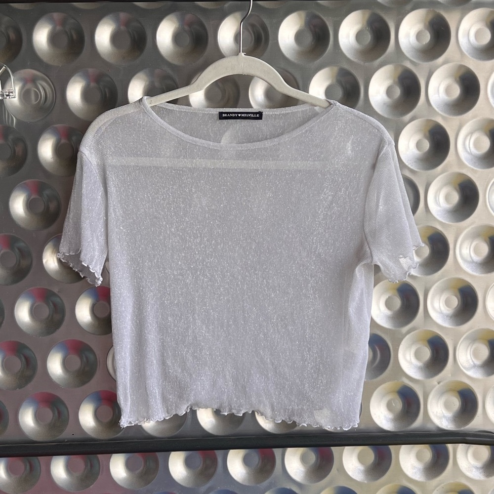 Brandy Melville translucent top with sparkles
